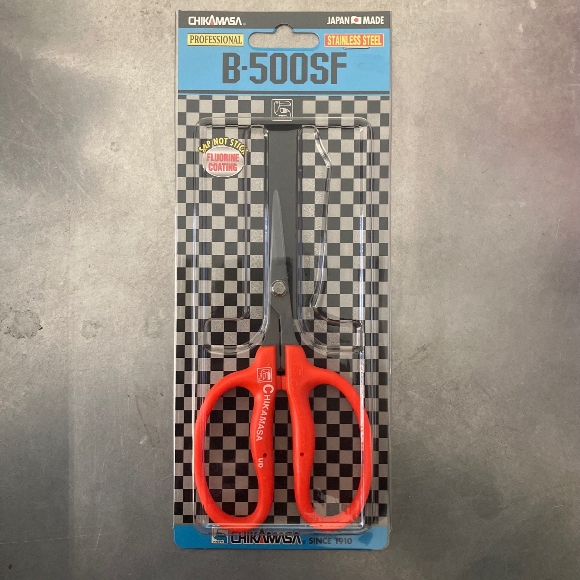 Chikamasa B500SLF Slanted Garden Scissors - Japanese Stainless Steel With Fluorine Coating